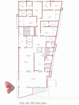 modern apartment working drawing